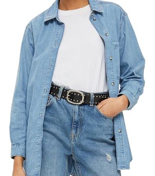 Topshop + Drake Oversize Denim Shirt