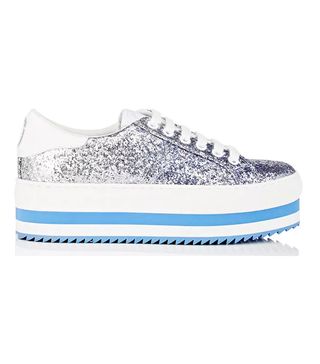 Marc Jacobs + Blue Grand Glitter Platform Sneakers