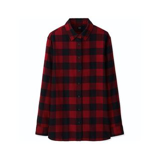 UNIQLO + Flannel Checked Long-Sleeve Shirt