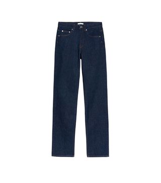 Arket + Slim Straight Rigid Jeans blue