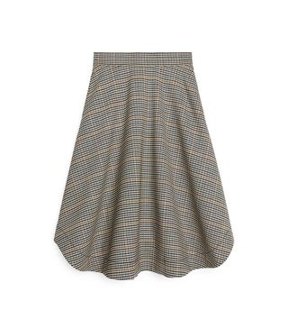 Arket + Checked Wool Skirt