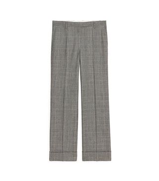 Arket + Checked Wool Blend Trouser