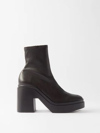 Clergerie + Nina 110 Stretch-Leather Ankle Boots