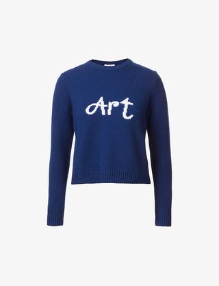 Bella Freud + Art Slogan Knitted Jumper