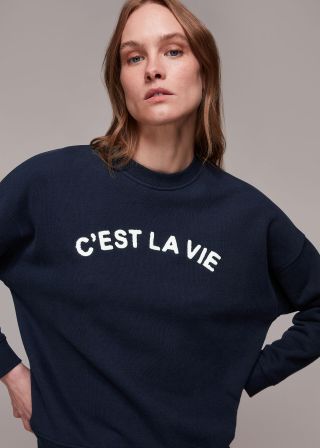 Whistles + C'est La Vie Logo Sweatshirt