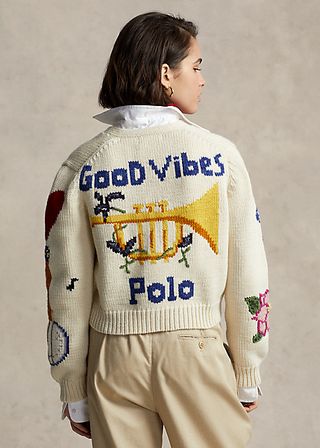 Ralph Lauren + Good Vibes Logo Wool-Blend Cardigan