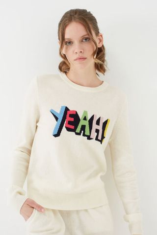 Chinti & Parker + Cream Wool-Cashmere Yeah Sweater