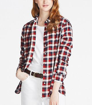 Uniqlo + Flannel Checked Long-Sleeve Shirt