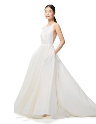 Jenny Yoo + Ashton Plunge Back A-Line Gown