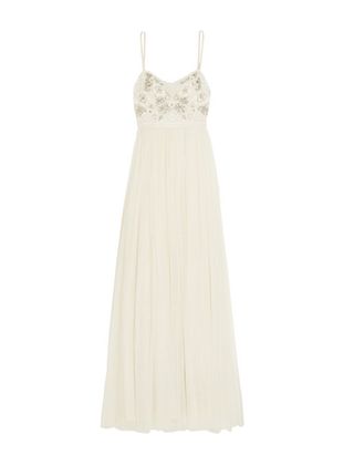 Needle & Thread + Embellished Satin-Crepe and Tulle Gown