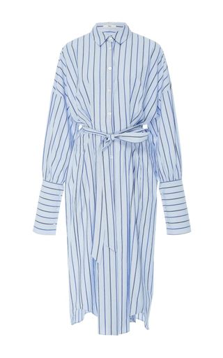 Tibi + Pinstripe Shirt Dress