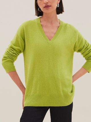 Autograph + Pure Cashmere V-Neck Relaxed Jumper