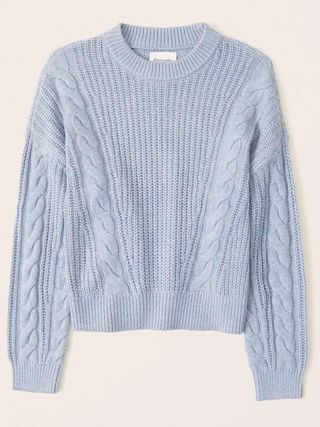 Abercrombie & Fitch + Cable Knit Crew Sweater