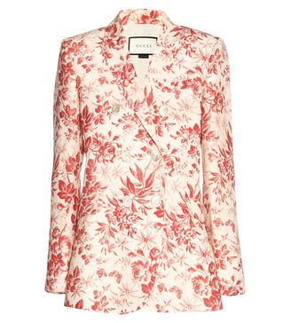 Gucci + Floral-Printed Linen Blazer