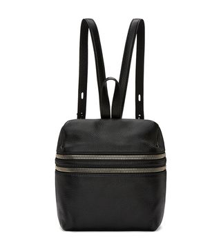 Kara + Black Double Zipper Small Backpack