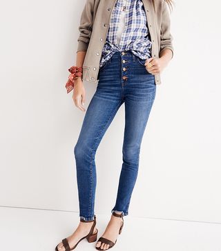 Madewell + High-Rise Skinny Jeans: Chewed-Hem Edition