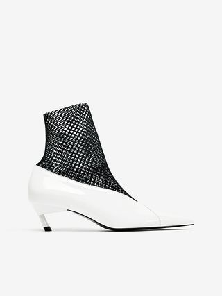 Zara + Sock Style High Heel Court Shoes