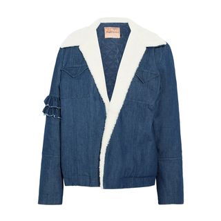 Maggie Marilyn + Made for Greatness Shearling-Trimmed Denim Jacket