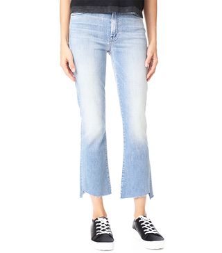 Mother + Insider Crop Two Step Fray Jeans