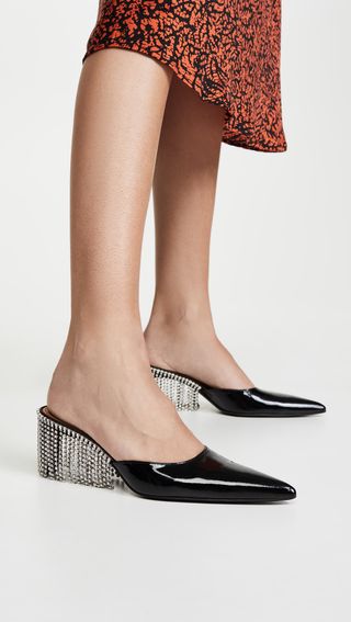 Area + Crystal Fringe Kitten Heels