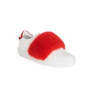 Givenchy + Urban Street Mink Fur & Leather Low-Top Sneakers