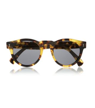 Illesteva + Leonard Round-Frame Acetate Sunglasses