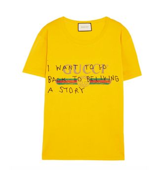 Gucci + Printed Cotton-Jersey T-shirt
