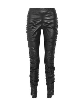 The Row + Orshen Ruched Leather Leggings