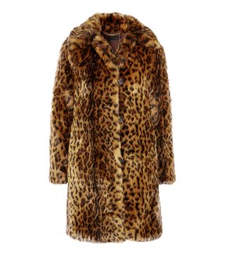 J.Crew + Leopard-Print Faux Fur Coat