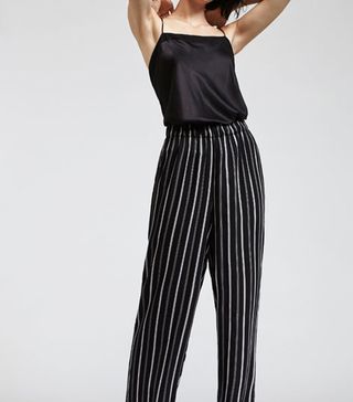Oysho + Black Striped Trousers