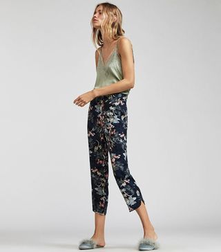 Oysho + Watercolor Floral Print Trousers