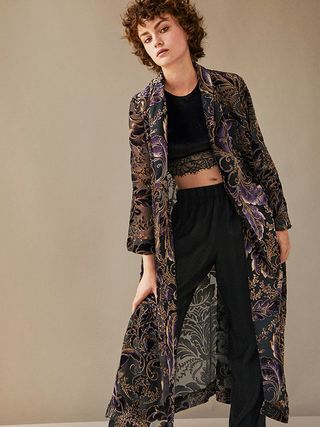 Oysho + Velvet and Lace Top