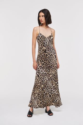 Aligne + Kylie V Neck Leopard Slip Dress