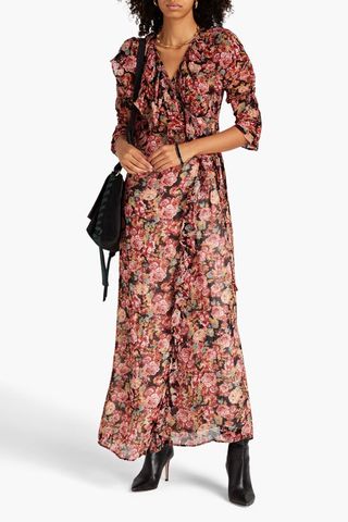 ByTimo + Ruffled Floral-Print Georgette Maxi Wrap Dress