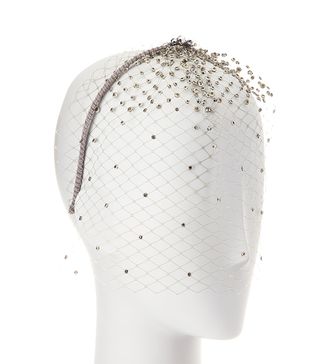 Gigi Burris + Bianca Netted Embellished Veil