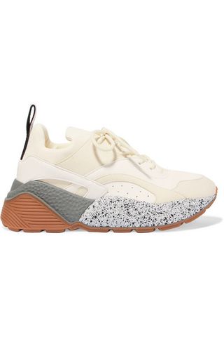 Stella McCartney + Eclypse Neoprene-Trimmed Faux Leather and Suede Sneakers