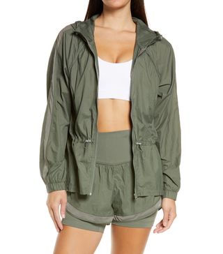 Zella + Fresh Air Hooded Lightweight Nylon Jacket
