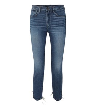 3x1 + W3 Cropped Distressed High-Rise Skinny Jeans