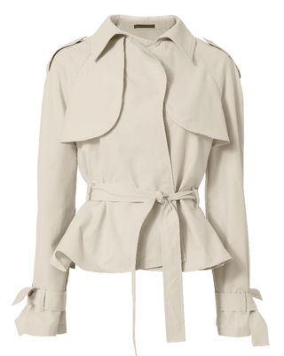 Harvey Faircloth + Belted Cropped Trench Coat