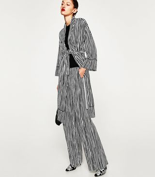 Zara + Flowing Striped Trousers