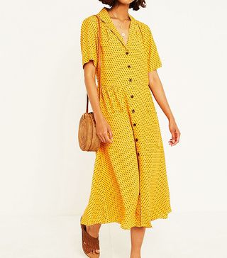 Urban Outfitters + Dotted Midi Shirtdress