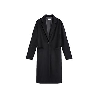 DKNY + Classic Single Button Front Wool Coat