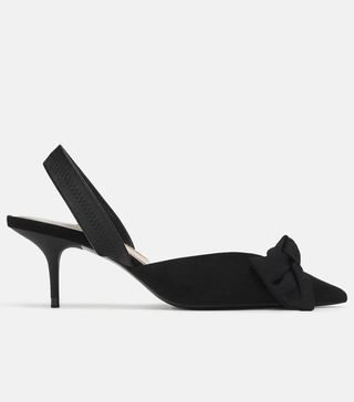 Zara + Slingback Heels With Bow