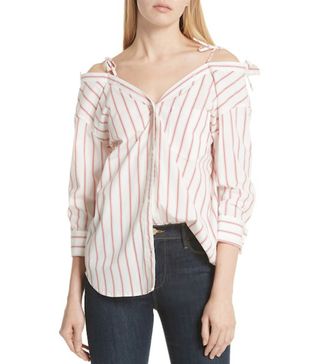 Joie + Alvina Tie Front Stripe Shirt