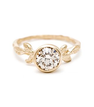 Sofia Kaman + Champagne Diamond Twig Solitaire Ring