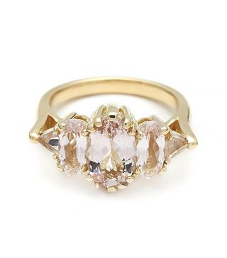 Anna Sheffield + Theda Ring in Oval Pink Morganite