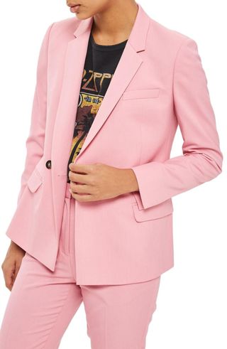 Topshop + Double Breasted Suit Jacket