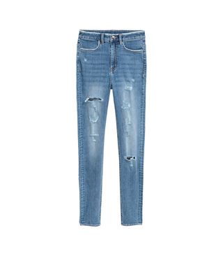 H&M + Skinny Fit High Trashed Jeans