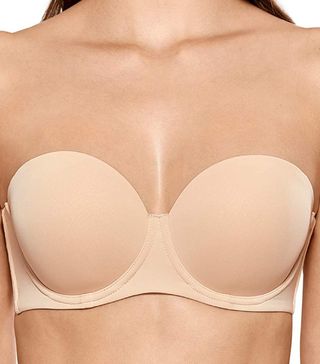 Delimira + Seamless Molded Cup Underwire Full Figure Support Multiway Strapless Bra