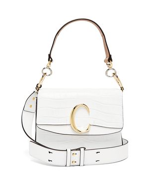 Chloé + The C Crocodile-Effect Leather Shoulder Bag